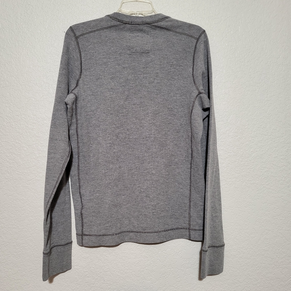 Abercrombie & Fitch Men’s Gray Muscle Long Sleeve Waffle Knit T-Shirt Size XL - Picture 5 of 7